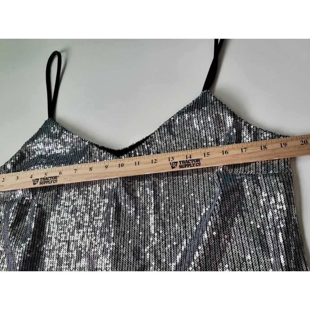 Wild Fable Sequin sleeveless mini party dress L Bling Sparkly Swiftie Y2K - Picture 8 of 12